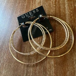 NWT Guess Hoop Earrings